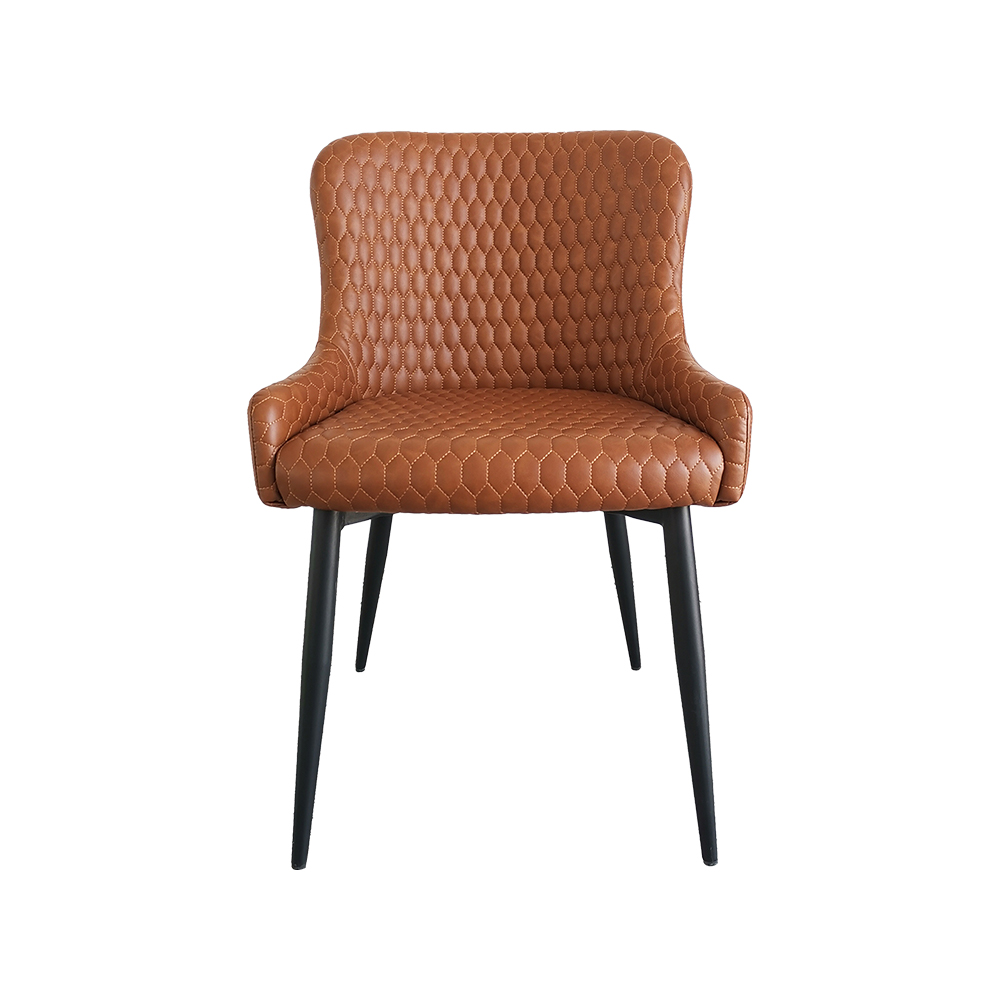 ZY-9042 Honeycomb Texture Classic Brown Leather Leisure Chair