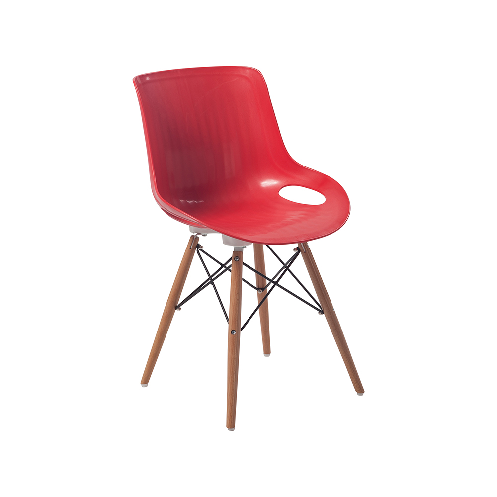 ZY-9005-1 green Plastic Seat Dining Chair