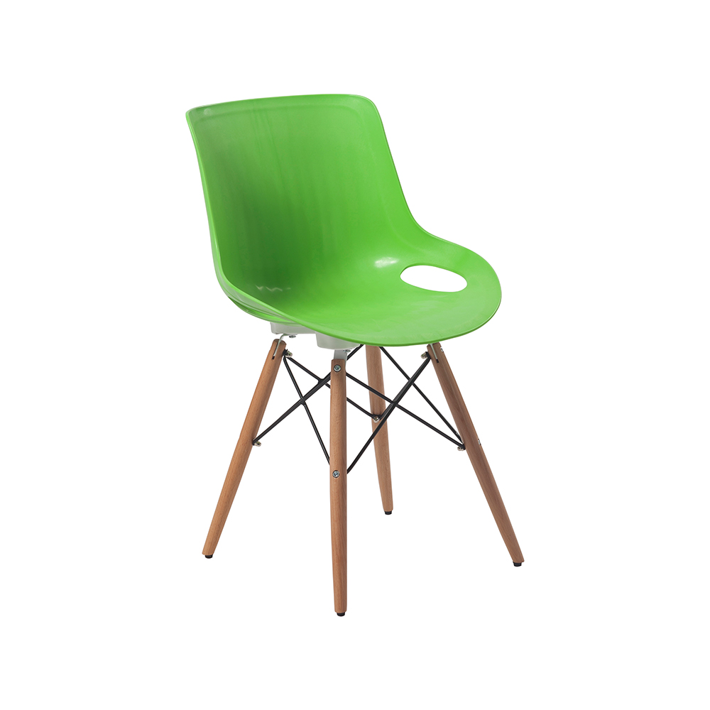ZY-9005-1 green Plastic Seat Dining Chair