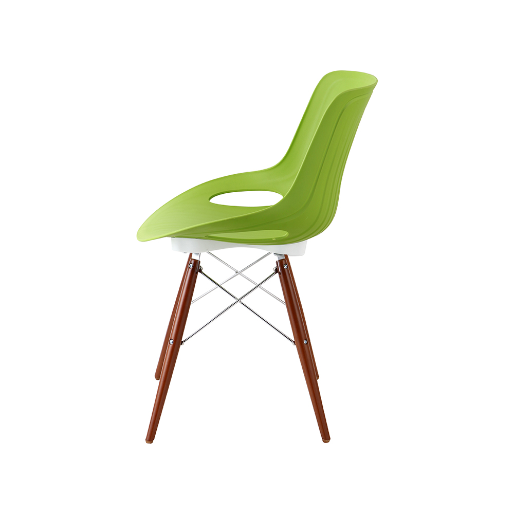 ZY-9005-1 green Plastic Seat Dining Chair