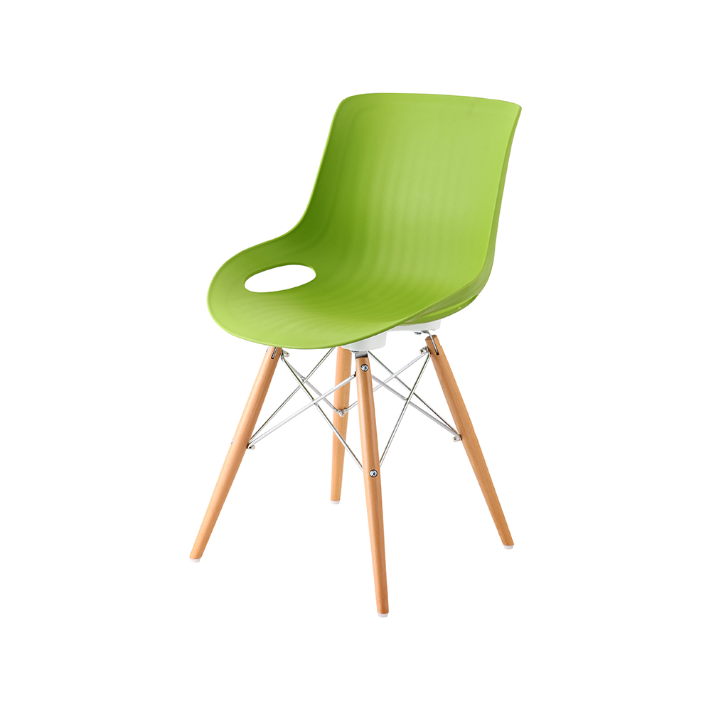 ZY-9005-1 green Plastic Seat Dining Chair