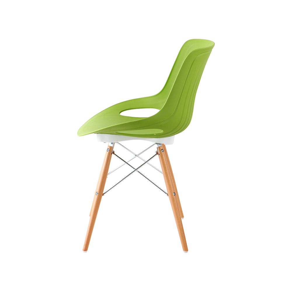 ZY-9005-1 green Plastic Seat Dining Chair