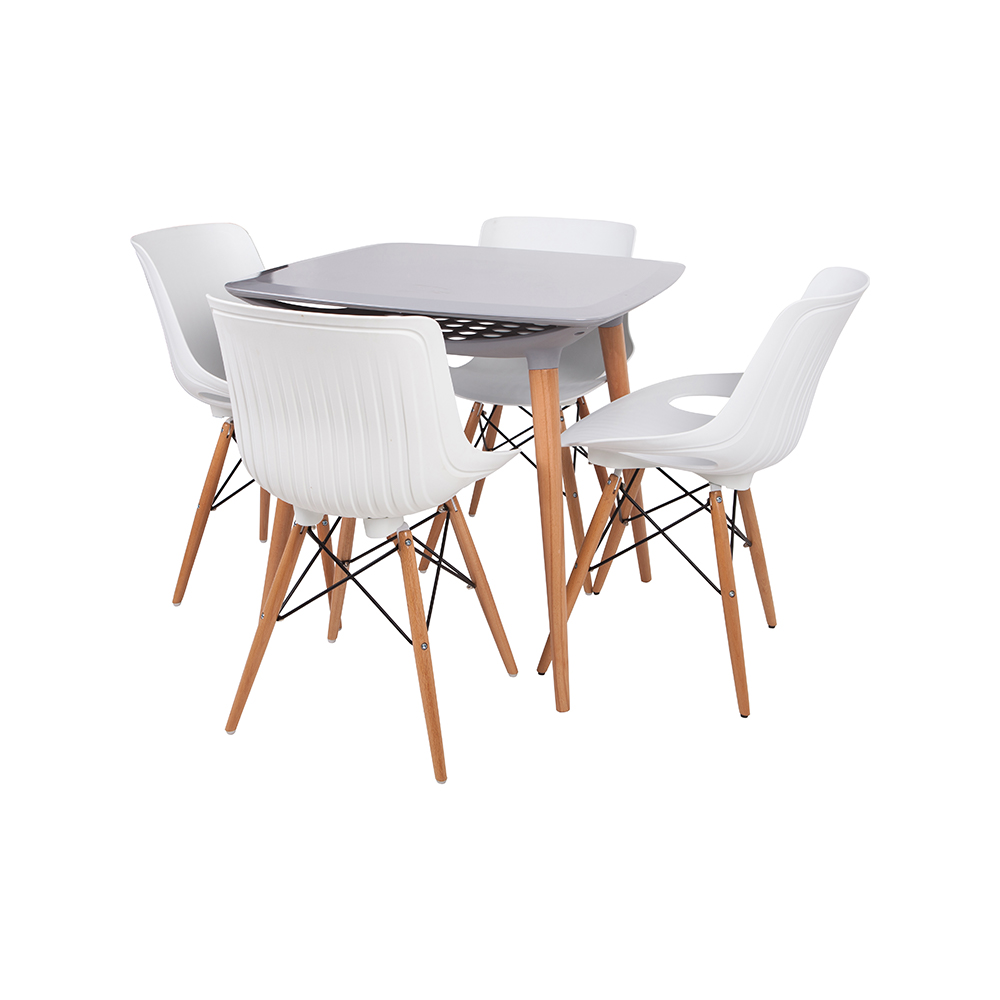ZY-9005-1 green Plastic Seat Dining Chair
