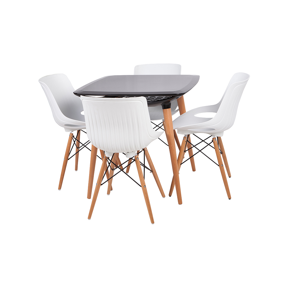 ZY-9005-1 green Plastic Seat Dining Chair