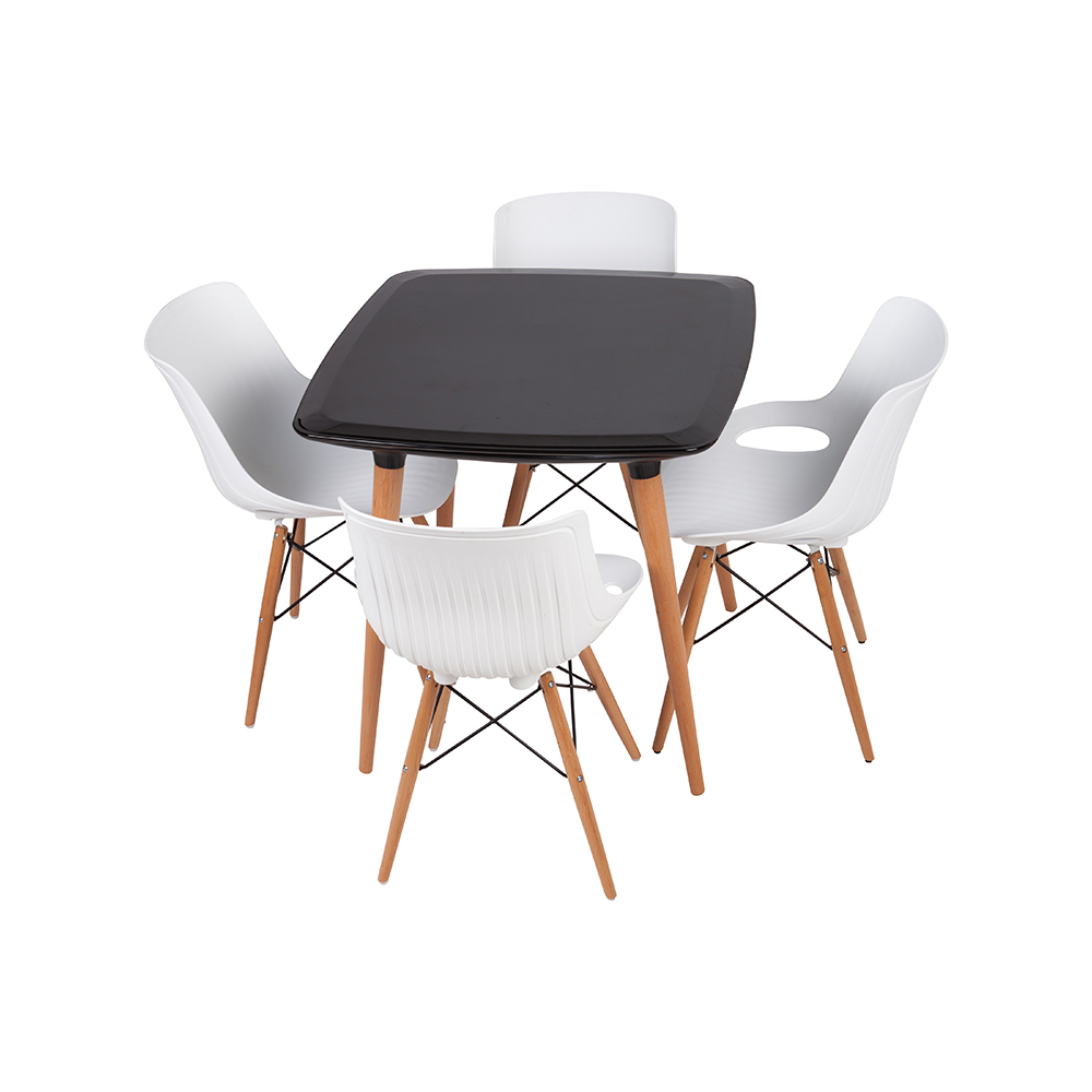 ZY-9005-1 green Plastic Seat Dining Chair