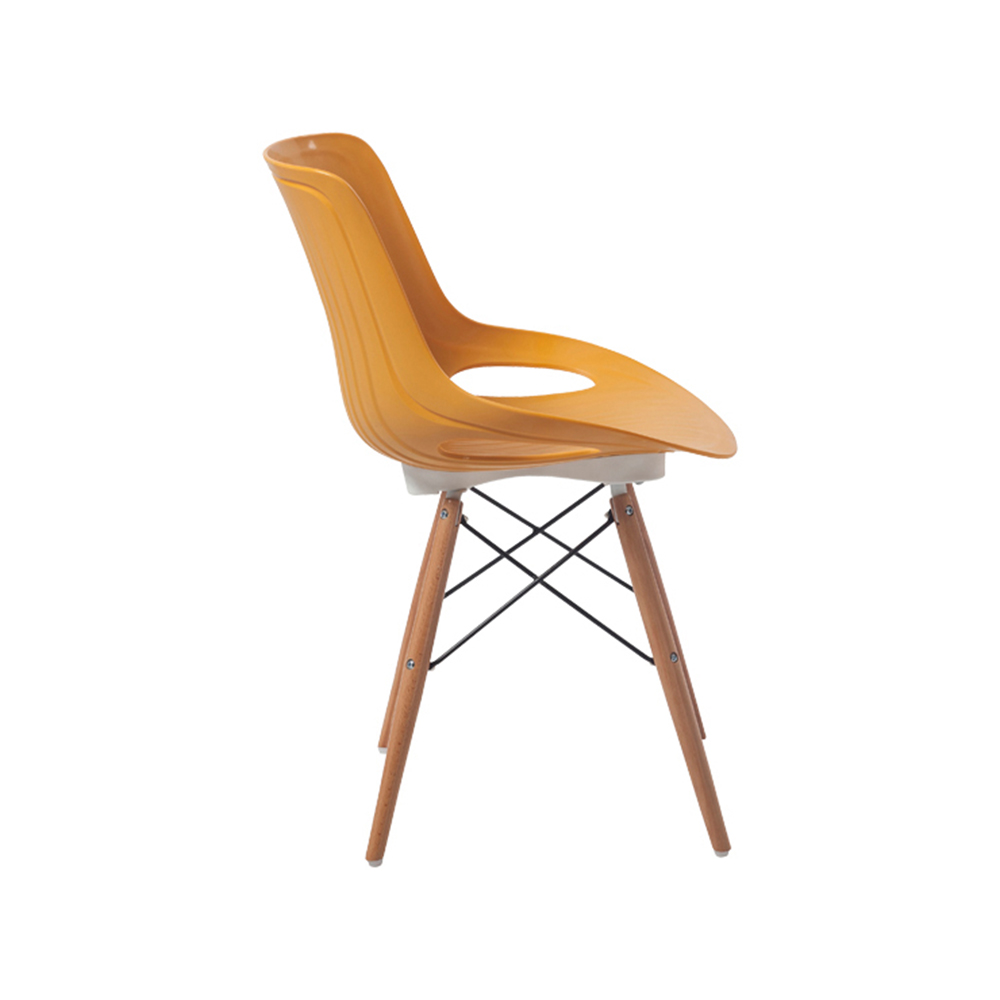 ZY-9005-1 green Plastic Seat Dining Chair