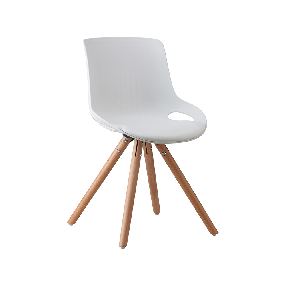 ZY-9005-3 Plastic Seat with Cushion Dining Chair