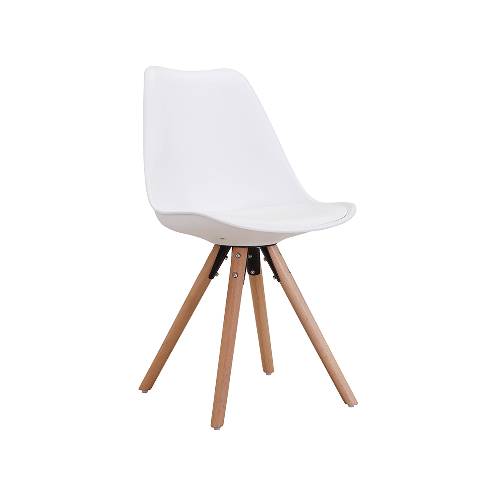 ZY-9008-1 Metal part and round wood leg dining chair