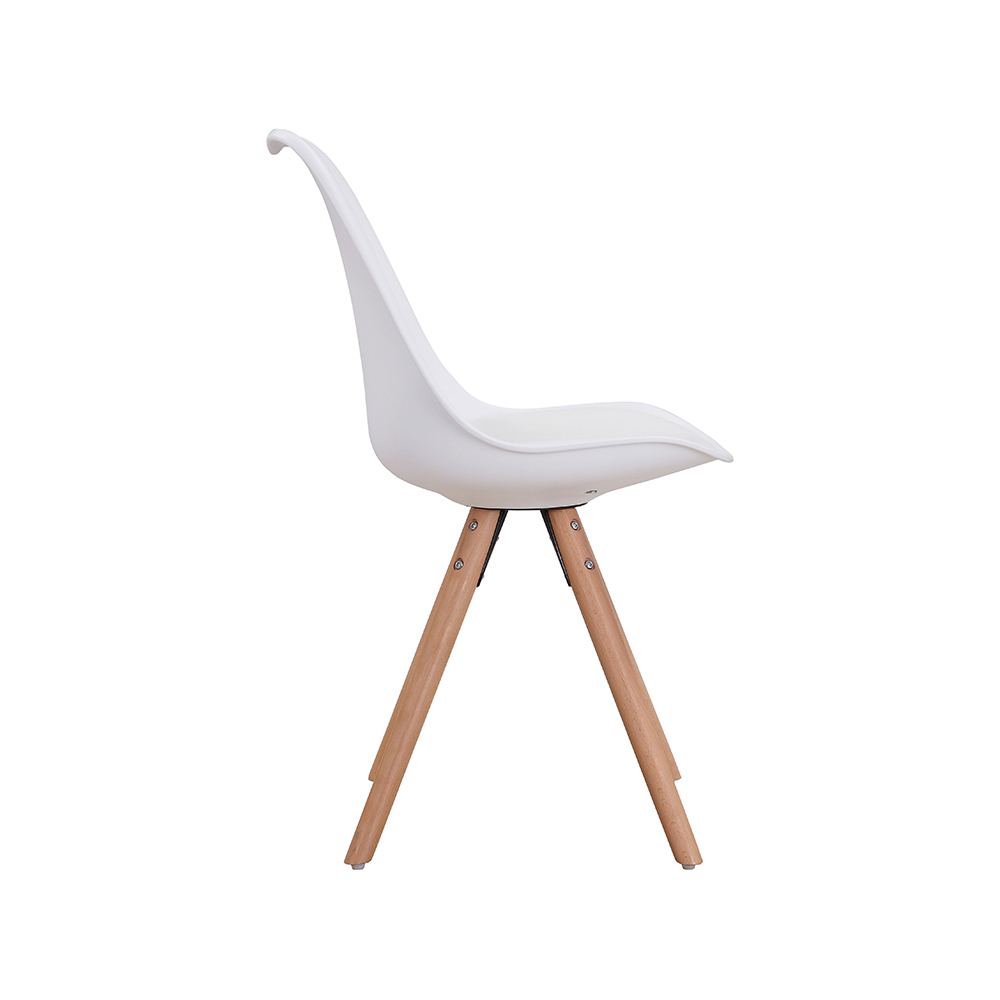 ZY-9008-1 Metal part and round wood leg dining chair