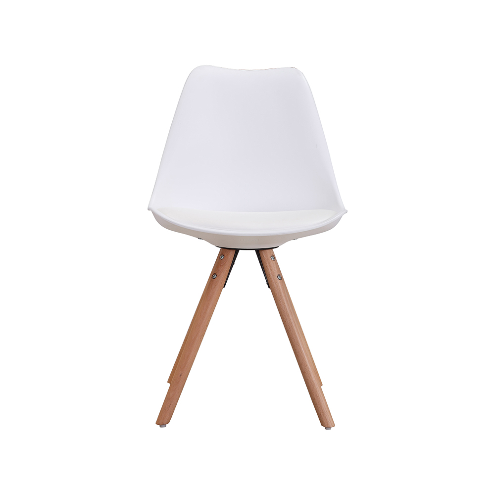 ZY-9008-1 Metal part and round wood leg dining chair
