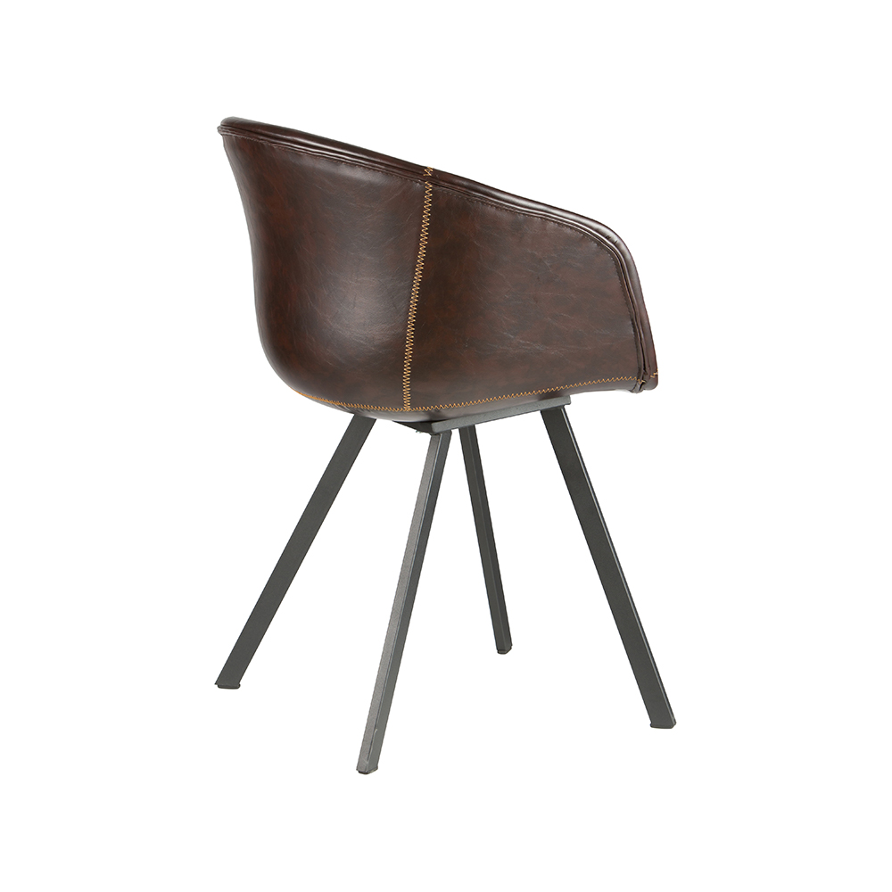 ZY-9009-2 Square Tube Leg All Covered Dining Chair