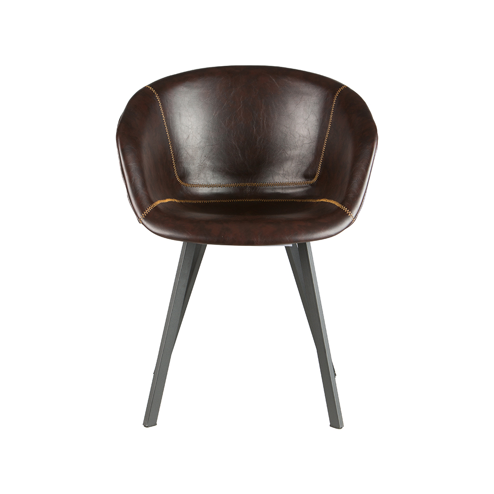 ZY-9009-2 Square Tube Leg All Covered Dining Chair