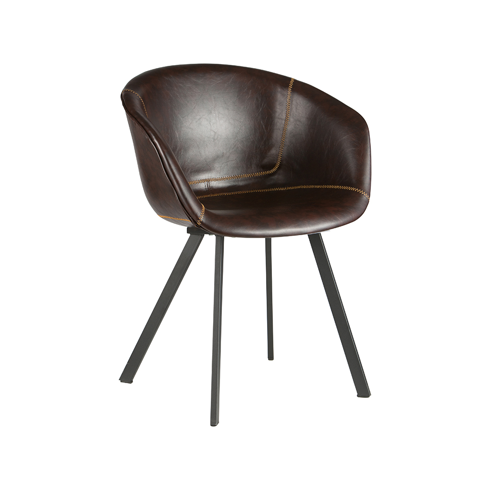 ZY-9009-2 Square Tube Leg All Covered Dining Chair