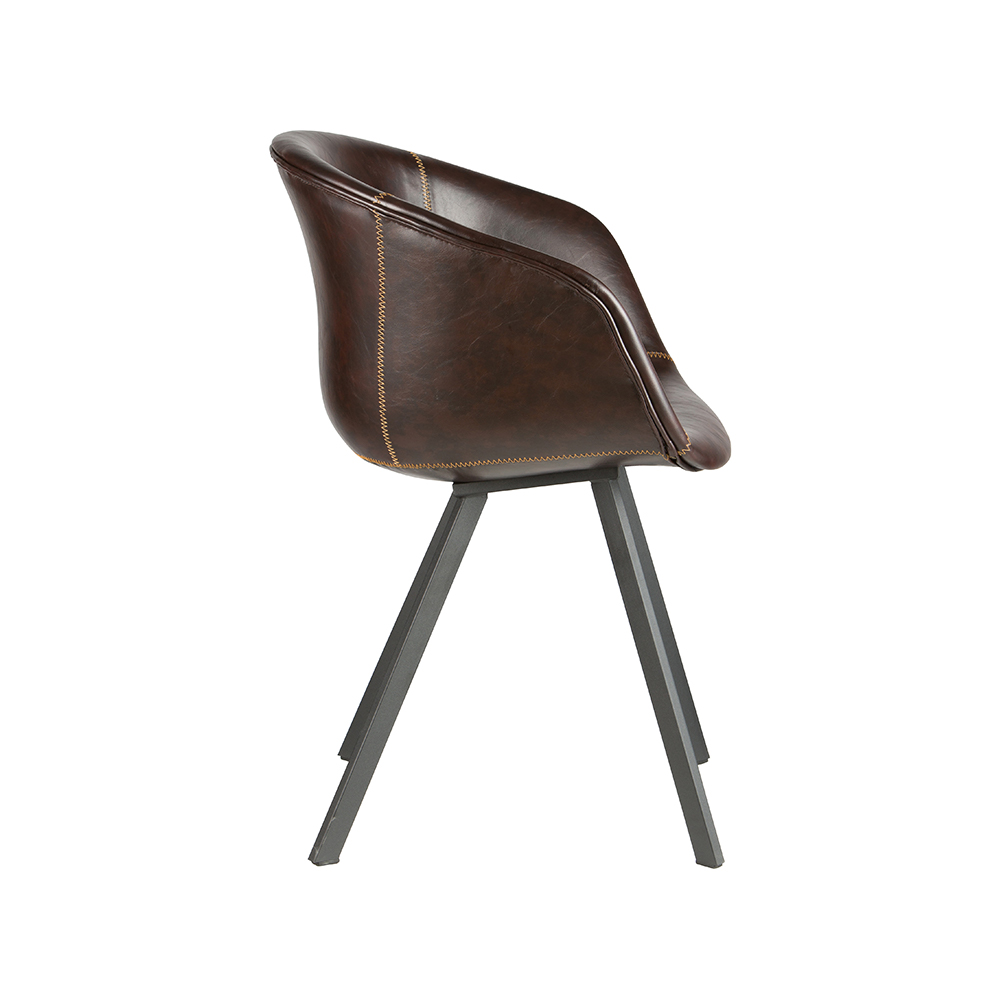 ZY-9009-2 Square Tube Leg All Covered Dining Chair