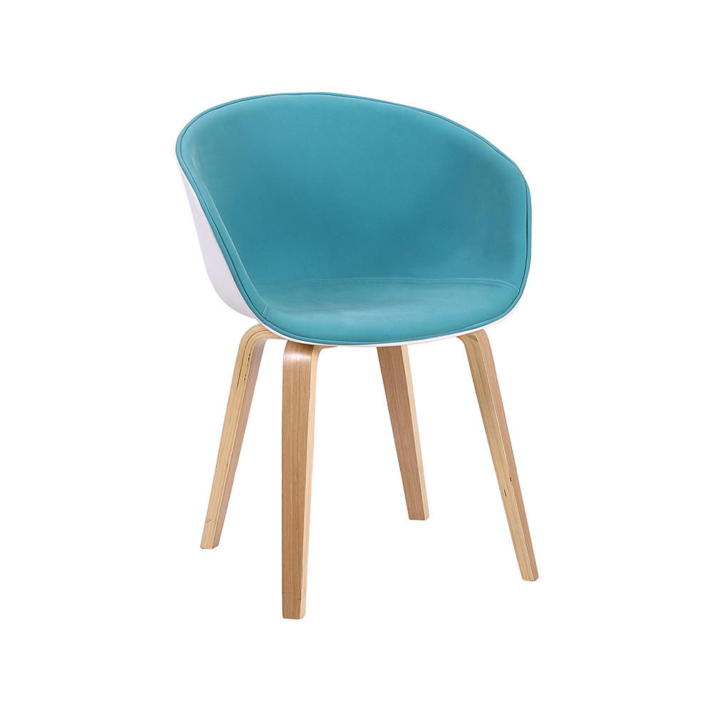 ZY-9009-4 Plastic Seat Inside Fabric Covered Dining Chair
