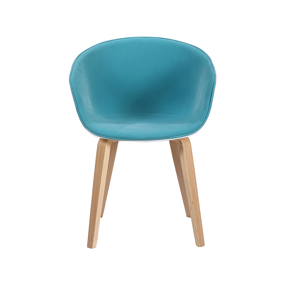 ZY-9009-4 Plastic Seat Inside Fabric Covered Dining Chair