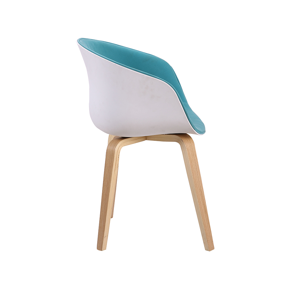 ZY-9009-4 Plastic Seat Inside Fabric Covered Dining Chair
