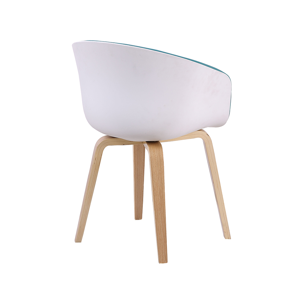 ZY-9009-4 Plastic Seat Inside Fabric Covered Dining Chair