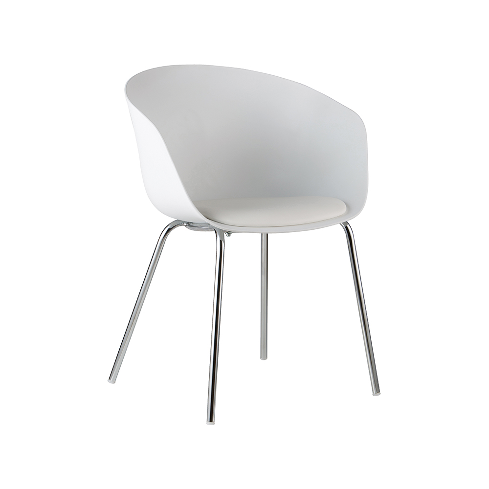 ZY-9009 Metal Tube Leg Chromed Dining Chair