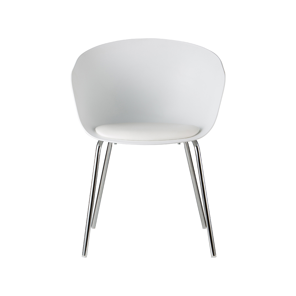 ZY-9009 Metal Tube Leg Chromed Dining Chair