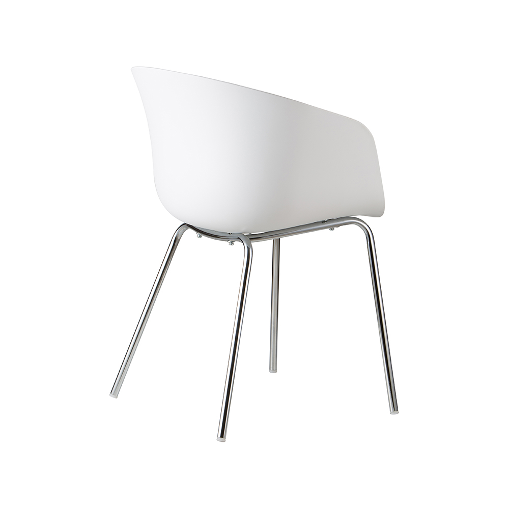 ZY-9009 Metal Tube Leg Chromed Dining Chair
