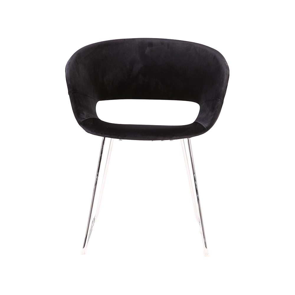 ZY-9018-1 Steel Legs Chromed Dining Chair
