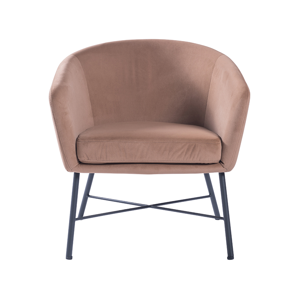 ZY-9045 Velvet fabric dining Metal tube chair
